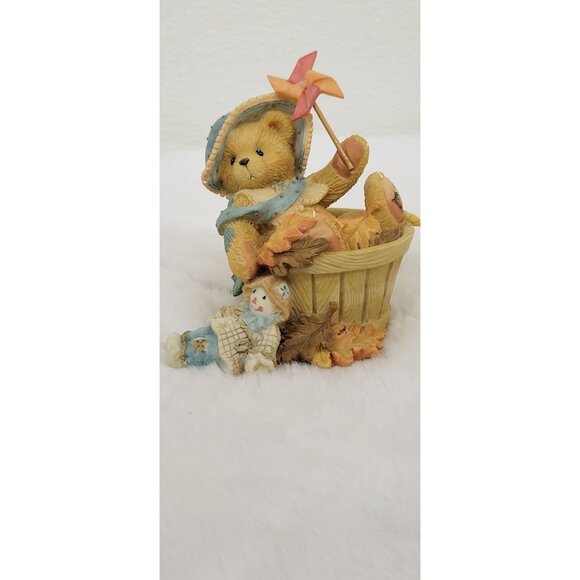 Vintage Cherished Teddies Enesco Figurine - Falling For You Fall Autumn Decor - Picture 1 of 11